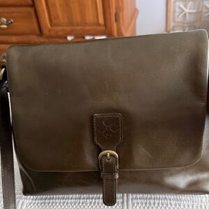Patricia Nash Dark green Leather Messenger Bag